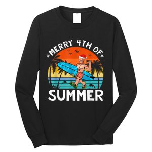 Merry 4th Of Summer Funny Biden Christmas In July Sarcastic Long Sleeve Shirt