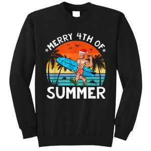 Merry 4th Of Summer Funny Biden Christmas In July Sarcastic Sweatshirt