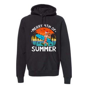 Merry 4th Of Summer Funny Biden Christmas In July Sarcastic Premium Hoodie