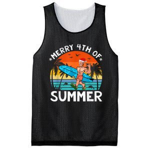 Merry 4th Of Summer Funny Biden Christmas In July Sarcastic Mesh Reversible Basketball Jersey Tank