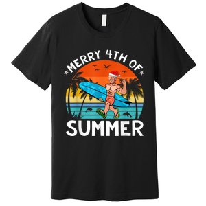 Merry 4th Of Summer Funny Biden Christmas In July Sarcastic Premium T-Shirt