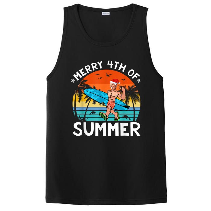 Merry 4th Of Summer Funny Biden Christmas In July Sarcastic PosiCharge Competitor Tank