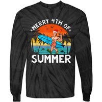 Merry 4th Of Summer Funny Biden Christmas In July Sarcastic Tie-Dye Long Sleeve Shirt