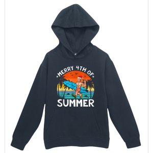 Merry 4th Of Summer Funny Biden Christmas In July Sarcastic Urban Pullover Hoodie