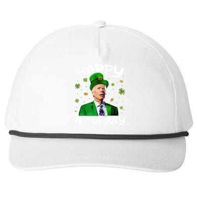 Merry 4th Of St Patricks Day Joe Biden Leprechaun Hat Snapback Five-Panel Rope Hat