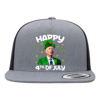 Merry 4th Of St Patricks Day Joe Biden Leprechaun Hat Flat Bill Trucker Hat