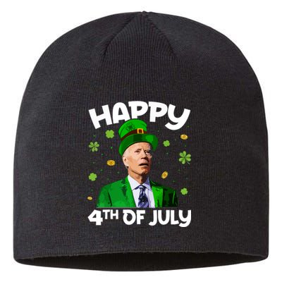 Merry 4th Of St Patricks Day Joe Biden Leprechaun Hat Sustainable Beanie