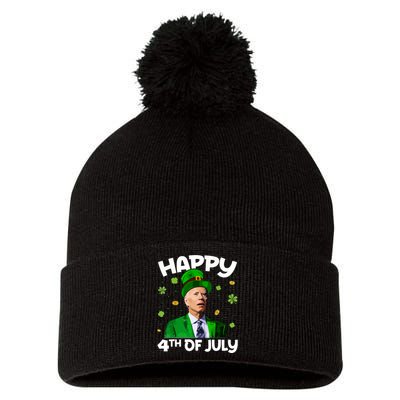 Merry 4th Of St Patricks Day Joe Biden Leprechaun Hat Pom Pom 12in Knit Beanie