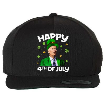 Merry 4th Of St Patricks Day Joe Biden Leprechaun Hat Wool Snapback Cap