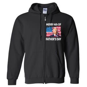 Merry 4th of July Father's Day 4th of July Full Zip Hoodie