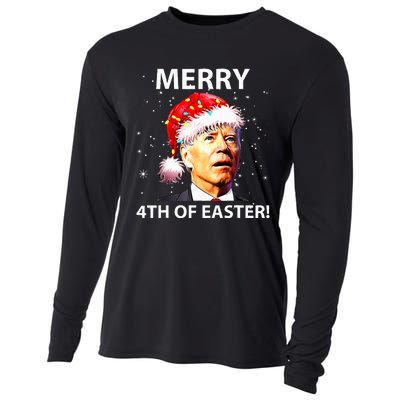 Merry 4th Of Easter Joe Biden Christmas Ugly Sweater  Cooling Performance Long Sleeve Crew