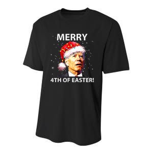 Merry 4th Of Easter Joe Biden Christmas Ugly Sweater  Youth Performance Sprint T-Shirt