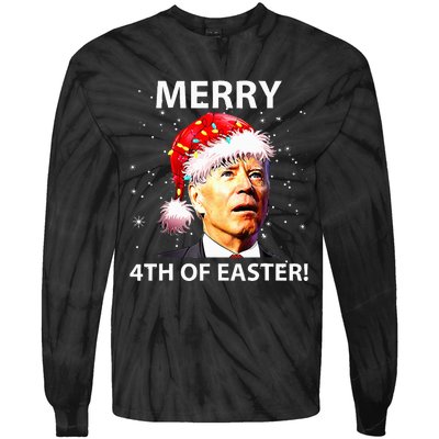 Merry 4th Of Easter Joe Biden Christmas Ugly Sweater  Tie-Dye Long Sleeve Shirt