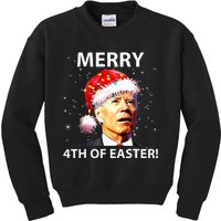 Merry 4th Of Easter Joe Biden Christmas Ugly Sweater  Kids Sweatshirt