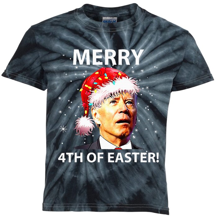 Merry 4th Of Easter Joe Biden Christmas Ugly Sweater  Kids Tie-Dye T-Shirt