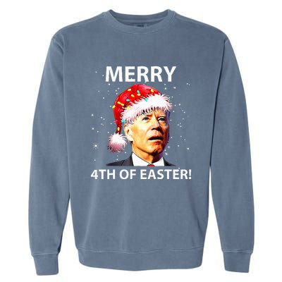 Merry 4th Of Easter Joe Biden Christmas Ugly Sweater  Garment-Dyed Sweatshirt