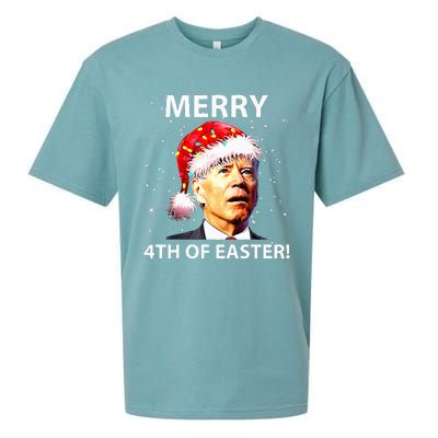 Merry 4th Of Easter Joe Biden Christmas Ugly Sweater  Sueded Cloud Jersey T-Shirt