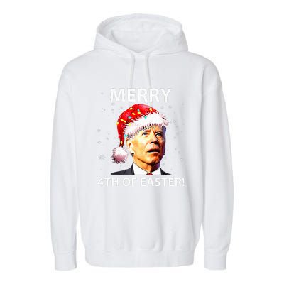 Merry 4th Of Easter Joe Biden Christmas Ugly Sweater  Garment-Dyed Fleece Hoodie