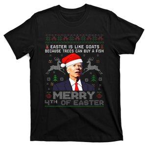 Merry 4th Of Easter Funny Biden Ugly Christmas Sweater T-Shirt