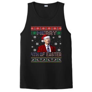 Merry 4th Of Easter Funny Joe Biden Christmas Ugly Sweater PosiCharge Competitor Tank