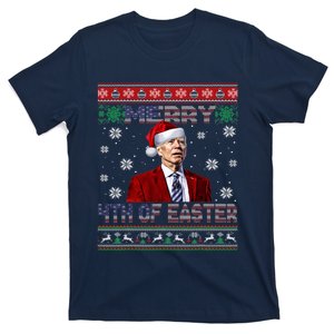 Merry 4th Of Easter Funny Joe Biden Christmas Ugly Sweater T-Shirt