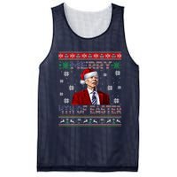 Merry 4th Of Easter Funny Joe Biden Christmas Ugly Sweater Mesh Reversible Basketball Jersey Tank