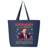 Merry 4th Of Easter Funny Joe Biden Christmas Ugly Sweater 25L Jumbo Tote