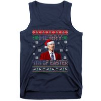 Merry 4th Of Easter Funny Joe Biden Christmas Ugly Sweater Tank Top