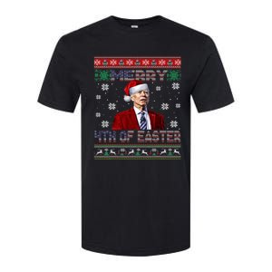 Merry 4th Of Easter Funny Joe Biden Christmas Ugly Sweater Softstyle CVC T-Shirt