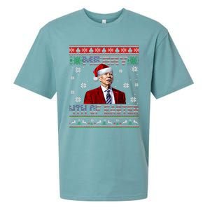 Merry 4th Of Easter Funny Joe Biden Christmas Ugly Sweater Sueded Cloud Jersey T-Shirt