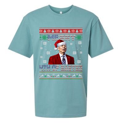 Merry 4th Of Easter Funny Joe Biden Christmas Ugly Sweater Sueded Cloud Jersey T-Shirt