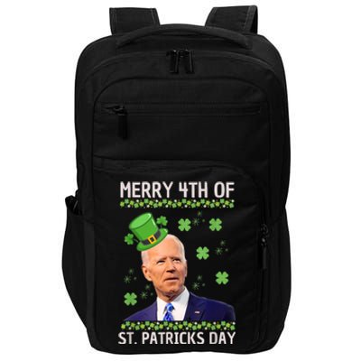 Merry 4th Of St Patricks Day Joe Biden Leprechaun Hat Impact Tech Backpack