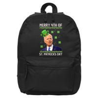 Merry 4th Of St Patricks Day Joe Biden Leprechaun Hat 16 in Basic Backpack