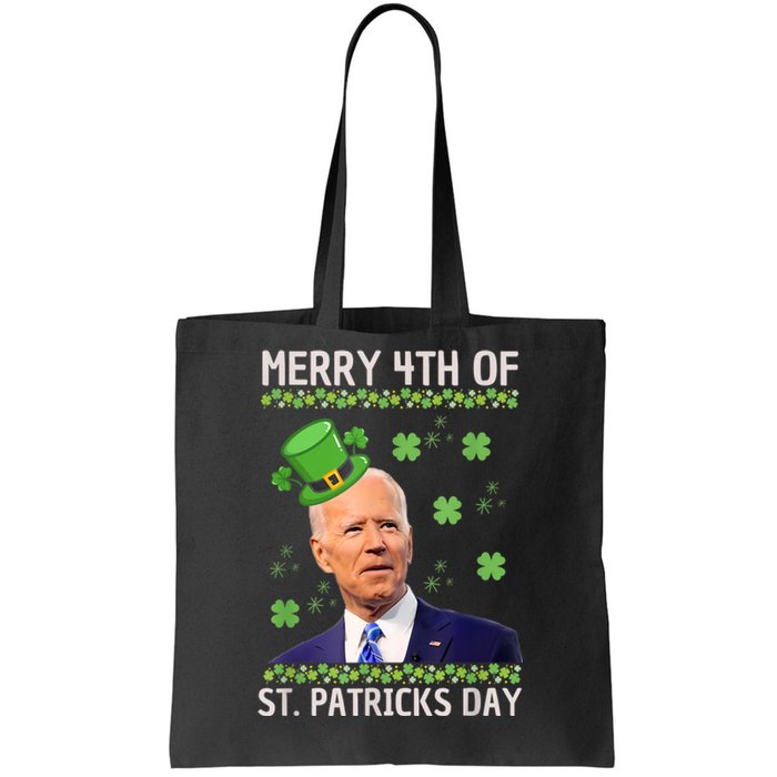 Merry 4th Of St Patricks Day Joe Biden Leprechaun Hat Tote Bag