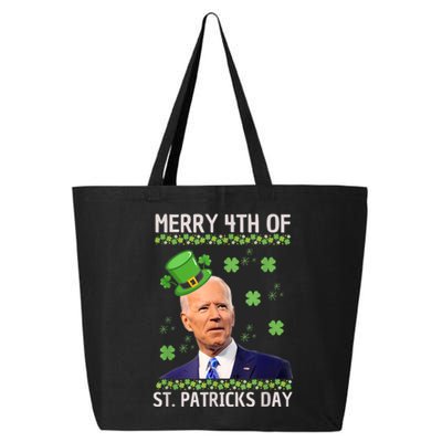 Merry 4th Of St Patricks Day Joe Biden Leprechaun Hat 25L Jumbo Tote