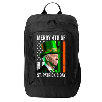 Merry 4th Of St Patricks Day Joe Biden Leprechaun Hat City Backpack