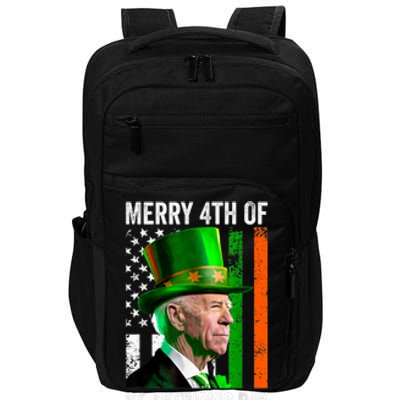 Merry 4th Of St Patricks Day Joe Biden Leprechaun Hat Impact Tech Backpack