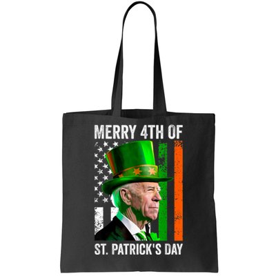 Merry 4th Of St Patricks Day Joe Biden Leprechaun Hat Tote Bag