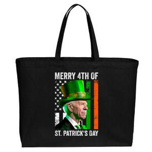 Merry 4th Of St Patricks Day Joe Biden Leprechaun Hat Cotton Canvas Jumbo Tote