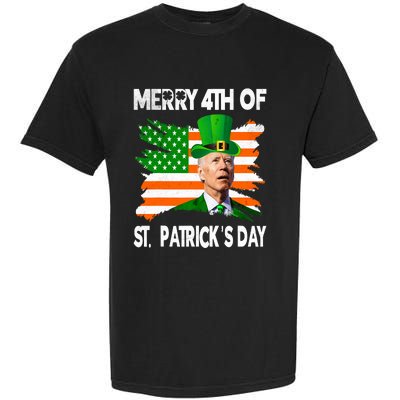 Merry 4th Of St PatrickS Day Funny Joe Biden Leprechaun Hat Garment-Dyed Heavyweight T-Shirt