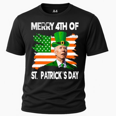 Merry 4th Of St PatrickS Day Funny Joe Biden Leprechaun Hat Cooling Performance Crew T-Shirt