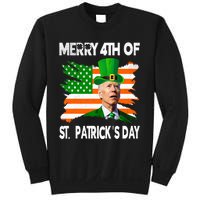 Merry 4th Of St PatrickS Day Funny Joe Biden Leprechaun Hat Sweatshirt