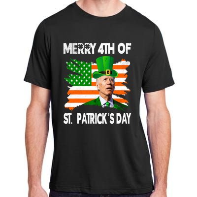 Merry 4th Of St PatrickS Day Funny Joe Biden Leprechaun Hat Adult ChromaSoft Performance T-Shirt