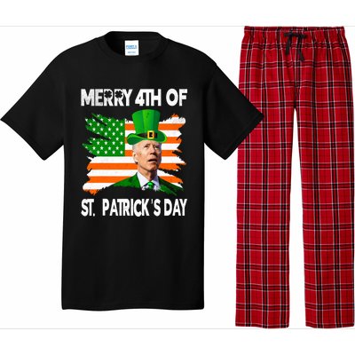 Merry 4th Of St PatrickS Day Funny Joe Biden Leprechaun Hat Pajama Set