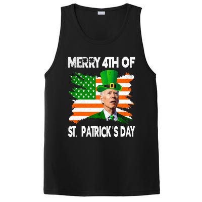 Merry 4th Of St PatrickS Day Funny Joe Biden Leprechaun Hat PosiCharge Competitor Tank