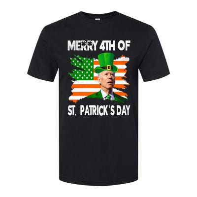 Merry 4th Of St PatrickS Day Funny Joe Biden Leprechaun Hat Softstyle CVC T-Shirt