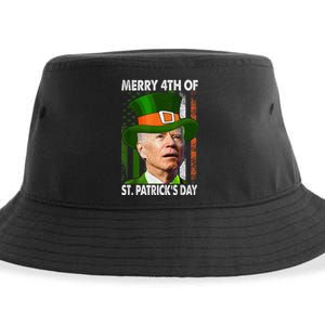 Merry 4th Of St Patricks Day Joe Biden Leprechaun Hat Sustainable Bucket Hat