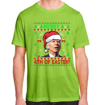 Merry 4th Of Easter Funny Joe Biden Christmas Ugly Gift Adult ChromaSoft Performance T-Shirt