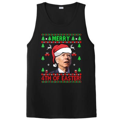 Merry 4th Of Easter Funny Joe Biden Christmas Ugly Gift PosiCharge Competitor Tank