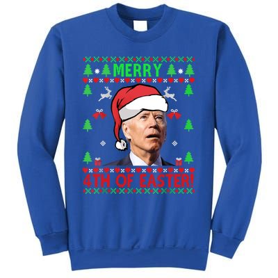 Merry 4th Of Easter Funny Joe Biden Christmas Ugly Gift Sweatshirt